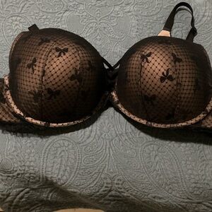 Torrid Black Mesh Bow Bra